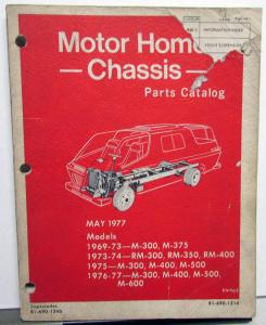 1969-1977 Dodge Motor Home Chassis Parts Catalog Book RV Original