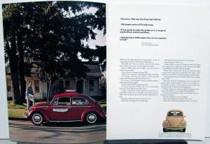 1969 Volkswagen Prestige Dealer Sales Brochure Original Beetle Paul Newman