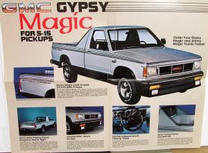 1983 GMC S-Jimmy & Gypsy S-15 Magic Pickup Truck Packages Sales Brochure Folder