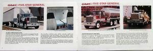 1985 GMC Brigadier Astro General & 5 Star Heavy Duty Trucks Sales Brochure Orig