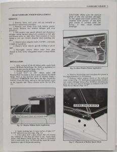 1977 Oldsmobile Toronado XS Landau Roof Cover & Panoramic Window Service Manual