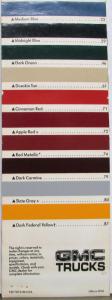 1986 GMC Truck Paint Colors FULL LINE Sales Folder Original