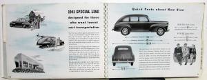 1941 Ford Dealer Album Super De Luxe Special Woody Pickup Truck Panel COE Bus