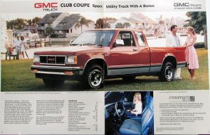 1987 GMC S-15 Pickup Club Gypsy Sierra Trucks Sales Brochure Original