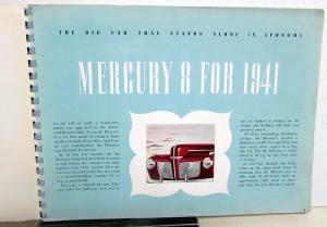 1941 Mercury 8 Dealer Album Sedan Coupe Station Wagon Original Nice Rare