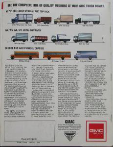 1988 GMC Conventional Med Truck 5000 6000 7000 Top Kick Sales Brochure CANADIAN