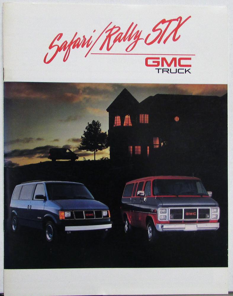 1989 Gmc Safari Rally Stx Vans Truck Canadian Sales Brochure Original 5742