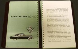 1949 Cadillac Dealer Data Book Original Series 61 62 60 Special 75 Limo Rare