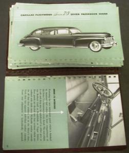 1949 Cadillac Dealer Data Book Original Series 61 62 60 Special 75 Limo Rare