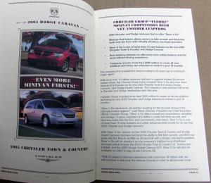 2005 Dodge Chrysler Press Kit Caravan Town & Country Minivans Original