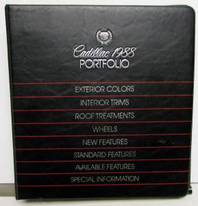 1988 Cadillac Portfolio Dealers Album Exterior Interior Color Fleetwood Brougham