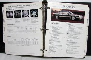 1988 Cadillac Portfolio Dealers Album Exterior Interior Color Fleetwood Brougham