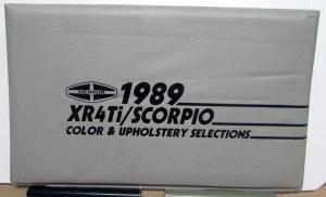 1989 Merkur Color & Upholstery Selection XR4Ti Scorpio