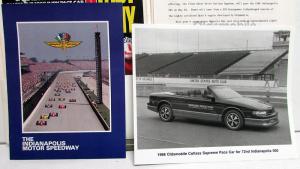 1988 Oldsmobile Cutlass Supreme Indy 500 Pace Car Media Information Press Kit