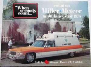 1975 Cadillac Miller Meteor Wayne Criterion Lifeliner Ambulance Sales Folder