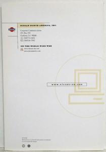 1998 Nissan Frontier Pickup Media Information Press Kit