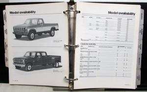 1985 Ford Truck Facts Book Options F Series Ranger Bronco C/K Econo