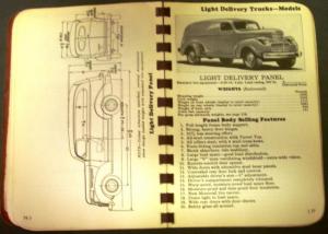 1941 Chevrolet Truck Dealer Data Book Pick-up Panel H/D Bus Sedan Delivery COE