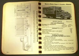 1941 Chevrolet Truck Dealer Data Book Pick-up Panel H/D Bus Sedan Delivery COE