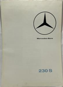 1966 Mercedes-Benz 230S Sales Folder Brochure - French Text