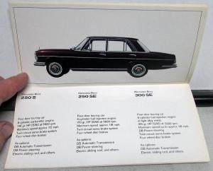 1967 Mercedes-Benz Passenger Cars Sales Brochure - 200 230 250 300 600
