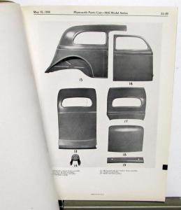 1935 Plymouth Dealer Parts List Book Catalog Original PJ PJX Text Illustrations