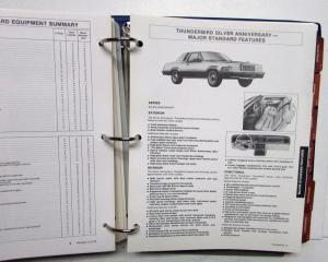 1980 Ford Car Facts Album Mustang Granada Thunderbird LTD Fairmont Police Pinto