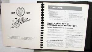 1977 Cadillac Merchandising Guide Eldorado DeVille Fleetwood Brougham Seville