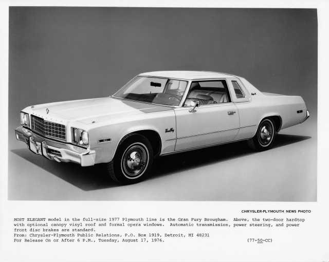 1977 Plymouth Gran Fury Brougham Press Photo 0131