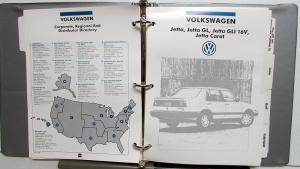 1989 Volkswagen Fleet Guide Jetta Golf Cabriolet Fox GL Wagon GTI 16V