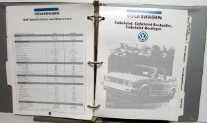 1989 Volkswagen Fleet Guide Jetta Golf Cabriolet Fox GL Wagon GTI 16V