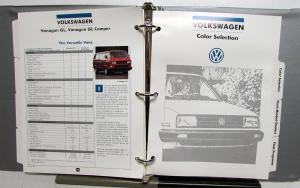 1989 Volkswagen Fleet Guide Jetta Golf Cabriolet Fox GL Wagon GTI 16V