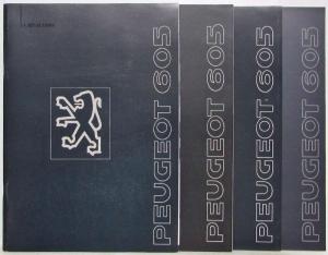 1989-1994 Peugeot 605 Prestige Sales Brochure - French Text