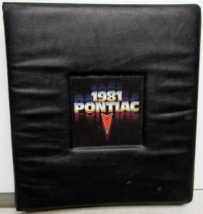 1981 Pontiac Product Information Album Phoenix Firebird LeMans Grand Prix