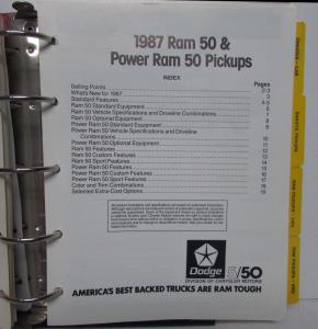 1987 Dodge Pickup Truck Ramcharger Dakota Paint Chips Truck Data Book