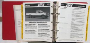 1987 Dodge Pickup Truck Ramcharger Dakota Paint Chips Truck Data Book