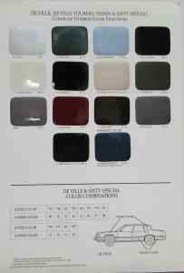 1993 Cadillac DeVille Touring Sedan 60 Special Exterior Color Paint Chip Folder