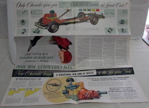 1950 Chevrolet Styleline Fleetline Belair Color Sales Brochure Folder Original