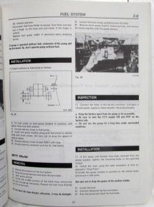 1985 Subaru 1800 Service Shop Repair Manual Vol 1 Section 1-3 and Supplement