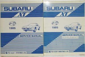 1985 Subaru XT Service Shop Repair Manual and Supplement