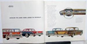 1958 Chevrolet ORIGINAL Sales Brochure Biscayne Nomad Delray Belair Impala Large