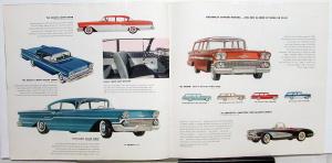 1958 Chevrolet ORIGINAL Sales Brochure Biscayne Nomad Delray Belair Impala Large