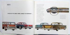 1958 Chevrolet ORIGINAL Sales Brochure Biscayne Nomad Delray Belair Impala Large