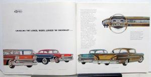 1958 Chevrolet ORIGINAL Sales Brochure Biscayne Nomad Delray Belair Impala Large