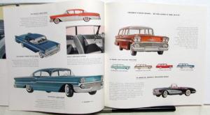 1958 Chevrolet ORIGINAL Sales Brochure Biscayne Nomad Delray Belair Impala Large