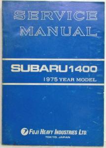 1975 Subaru 1400 Service Shop Repair Manual
