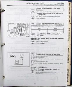1997 Subaru Legacy Service Shop Repair Manual Supplement - ABS 5.3i
