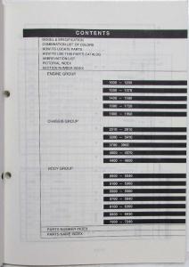 1998 Kia Sephia Parts Book Catalog - Revised September - Model Year 1998-1999