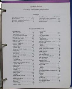 1996 Hyundai Elantra Electrical Troubleshooting Manual