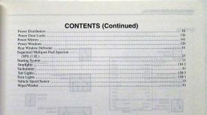 2000 Kia Spectra Electrical Troubleshooting Manual